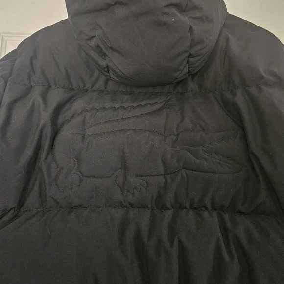 Lacoste Black Down Winter Hooded Puffer Jacket - Picture 8 of 12